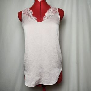 Express Ivory Lace V-Neck Blouse
